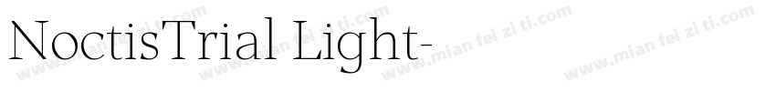 NoctisTrial Light字体转换